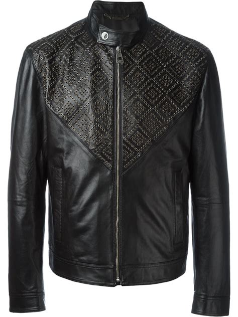 versace jackets man|used Versace men leather jacket.